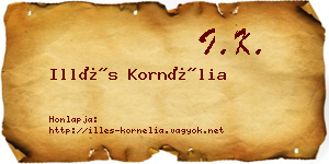 Illés Kornélia névjegykártya