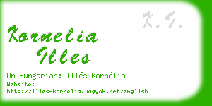 kornelia illes business card